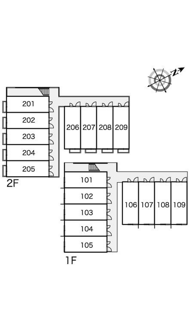 レオパレスオアゾＢ 間取り配置図