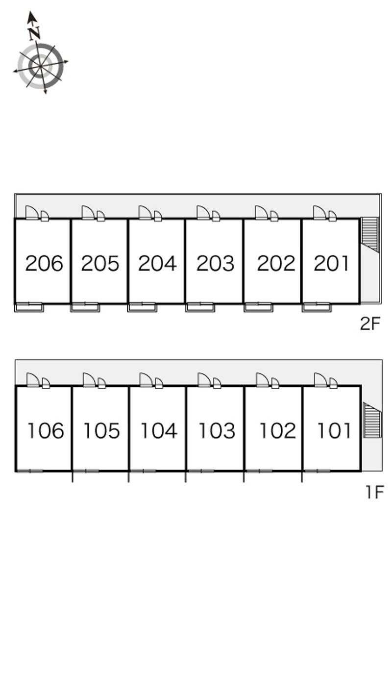 レオパレスＨ　ｔｗｏ 間取配置図