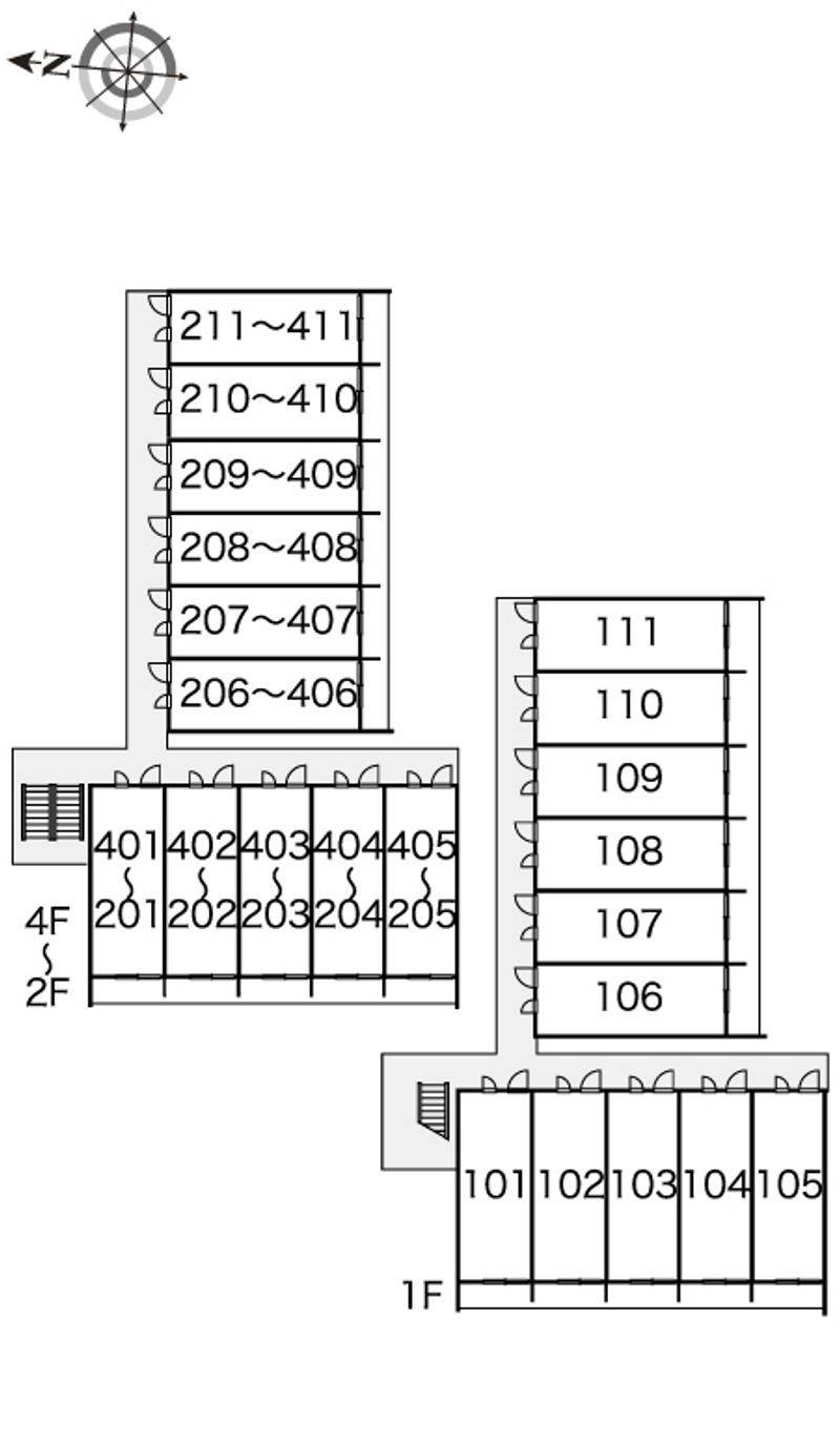 レオパレスダイチＢ 間取配置図