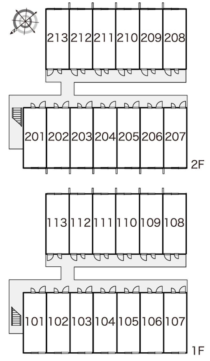 レオパレス学園南 間取配置図