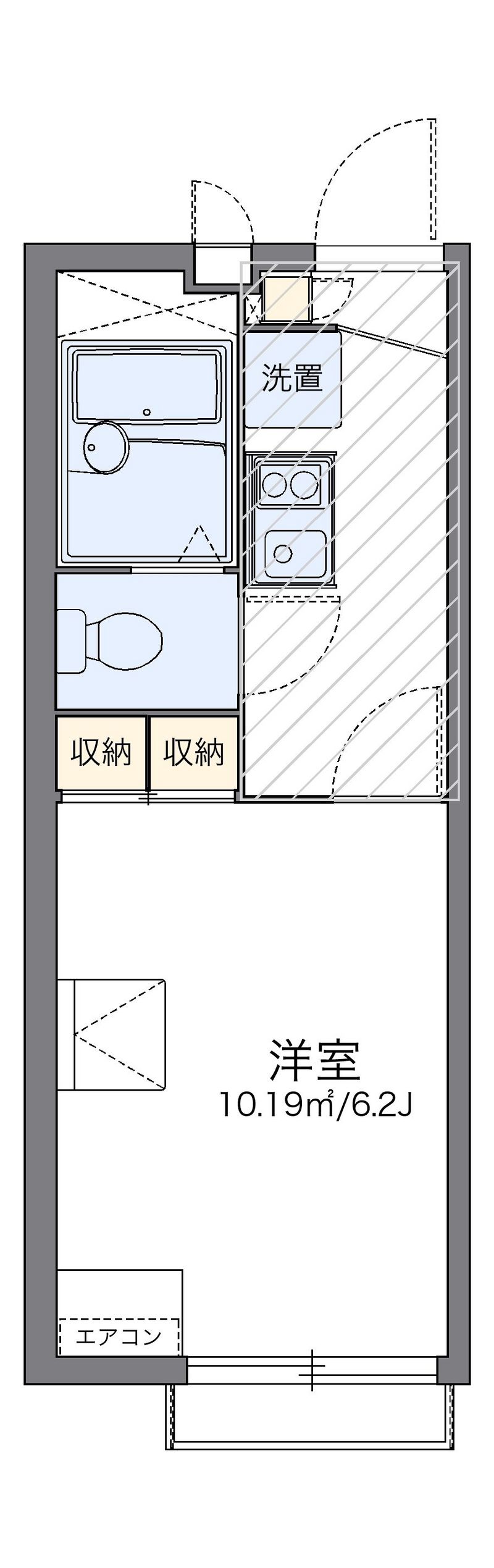 レオパレスアビイ　ロード 間取図