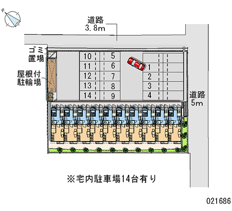 21686 Monthly parking lot