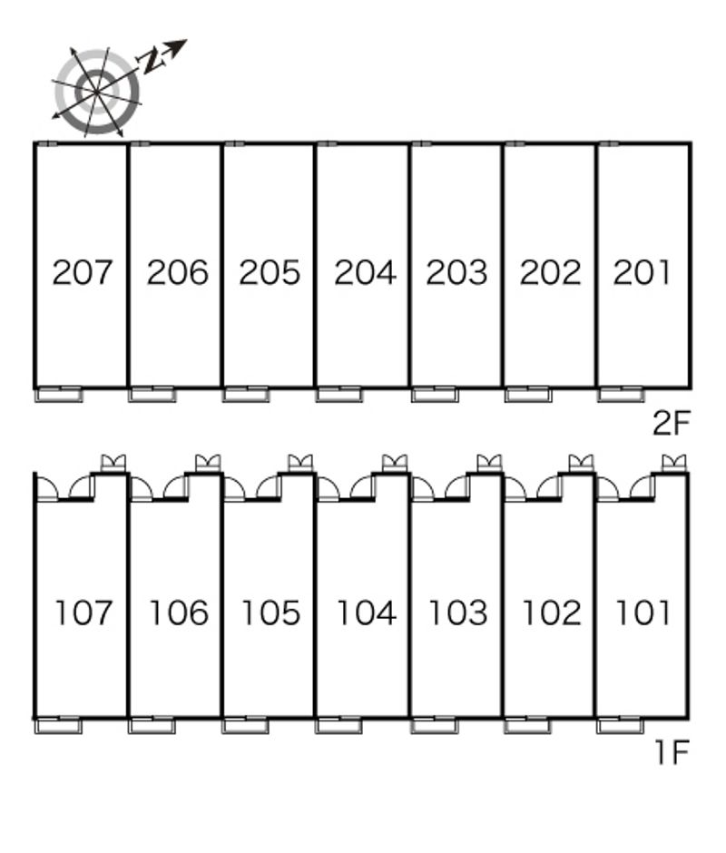 レオパレスカモミール 間取配置図
