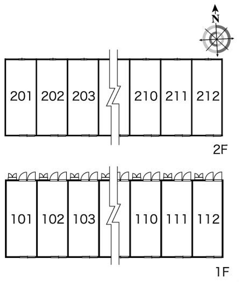 レオパレス竹乃井 間取り配置図