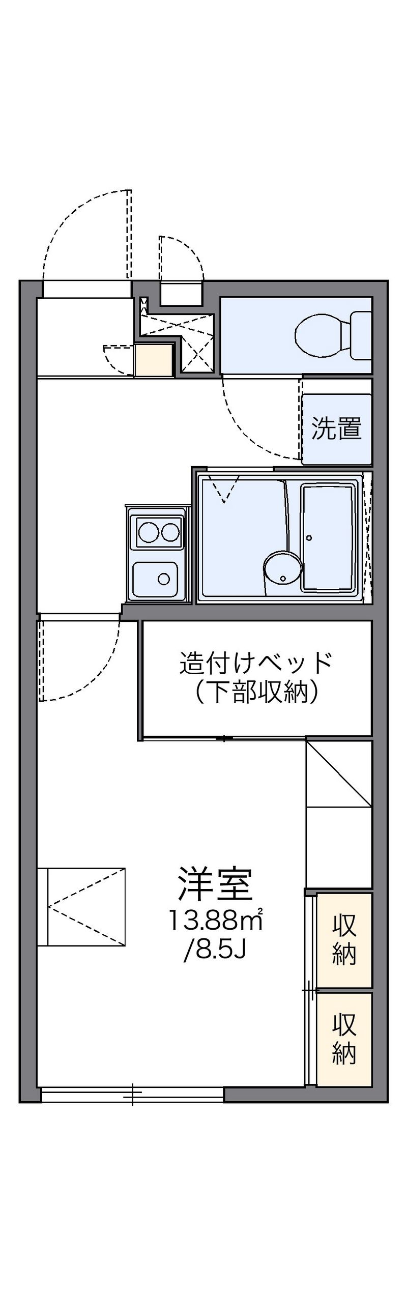 レオパレス小川 間取図
