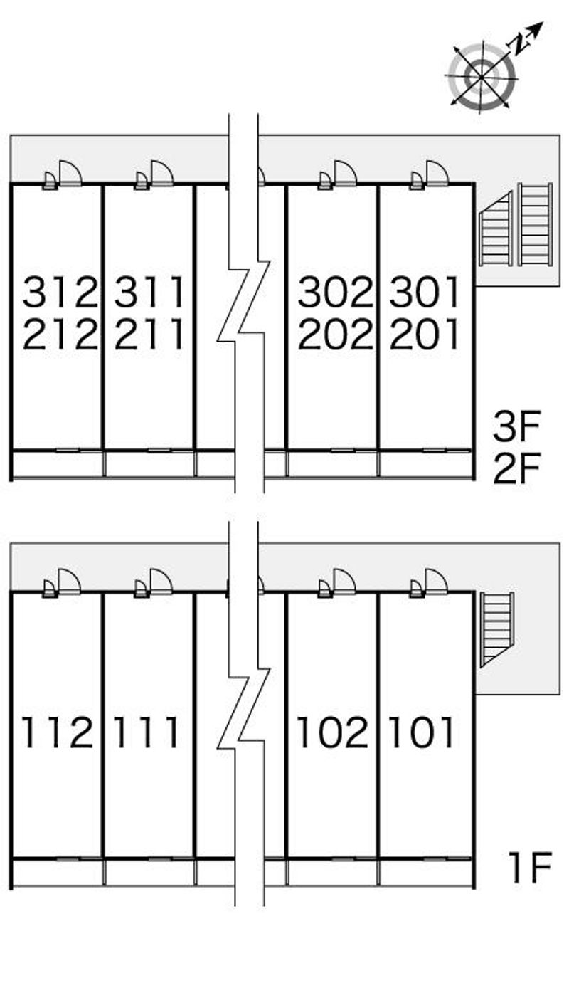 レオパレスグリーングラスⅠ 間取配置図