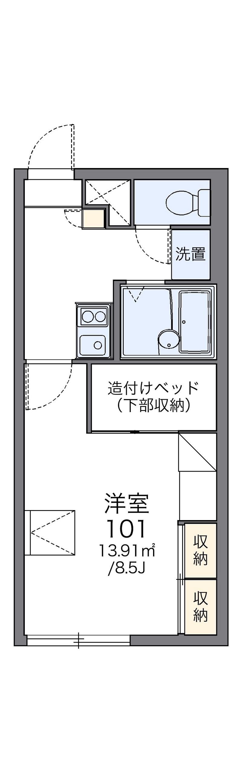 レオパレスフォレスト５５ 間取図