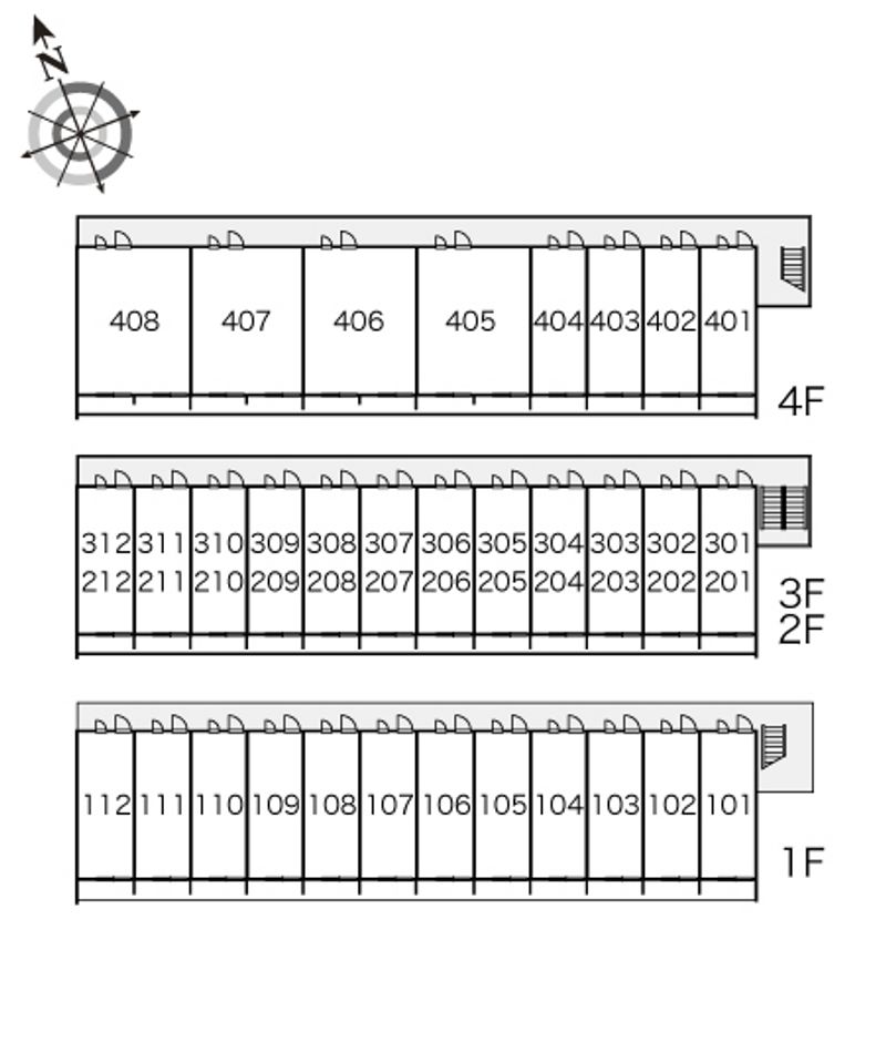 レオパレスプレシア 間取配置図