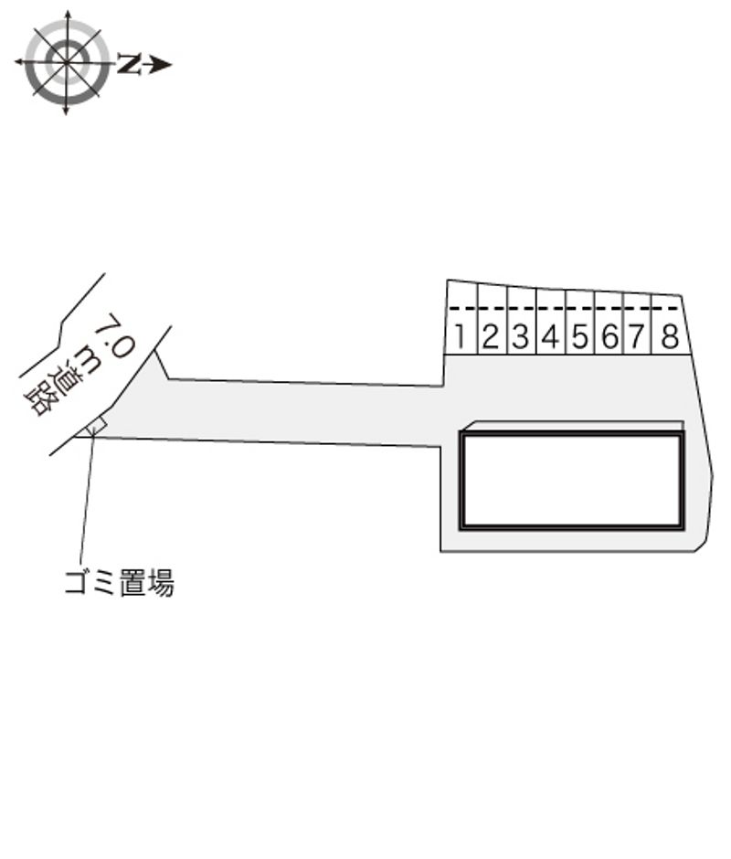 レオパレスＭＭＳ美 配置図