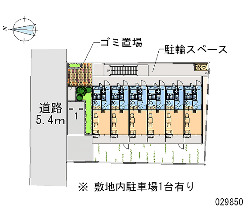 レオパレスプレステージ三津屋 区画図