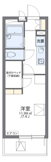 レオパレス２１リバーアイランド 間取り図