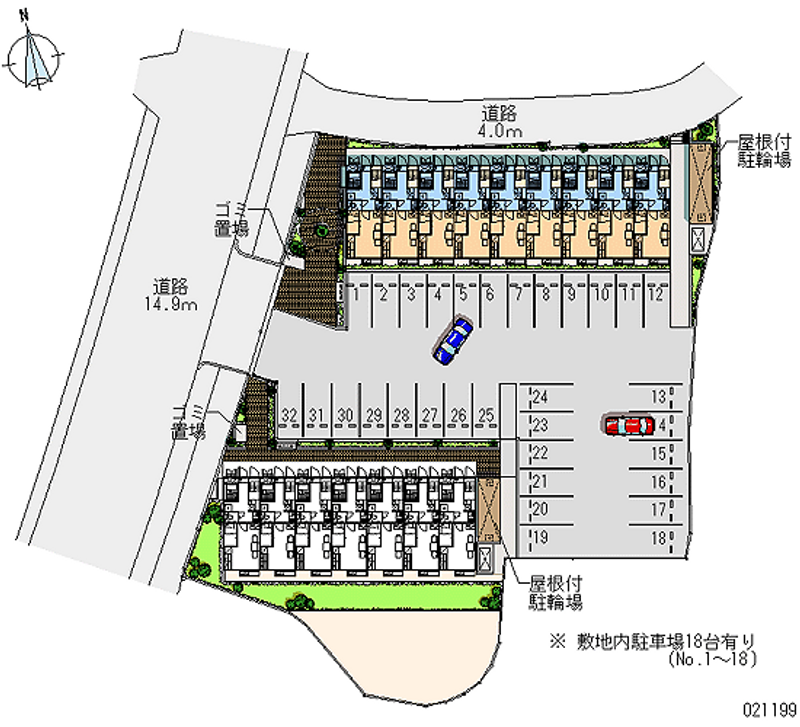 レオパレス屋形Ⅱ 月極駐車場