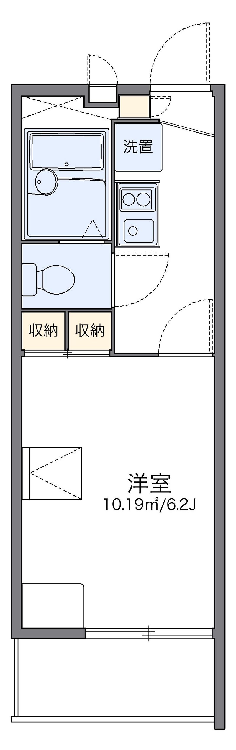 レオパレスパレス猪名寺Ⅲ 間取図