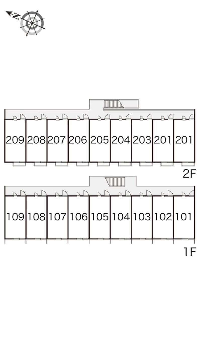 レオパレスグローリーＢ 間取配置図