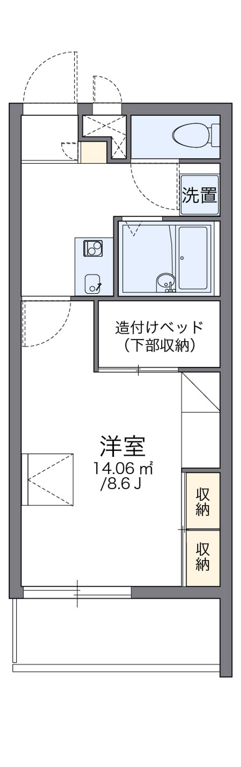レオパレスセジュール和泉 間取図