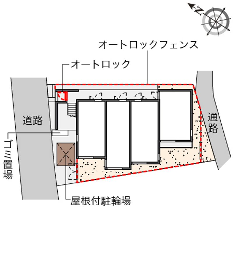 クレイノ笹塚南山 配置図