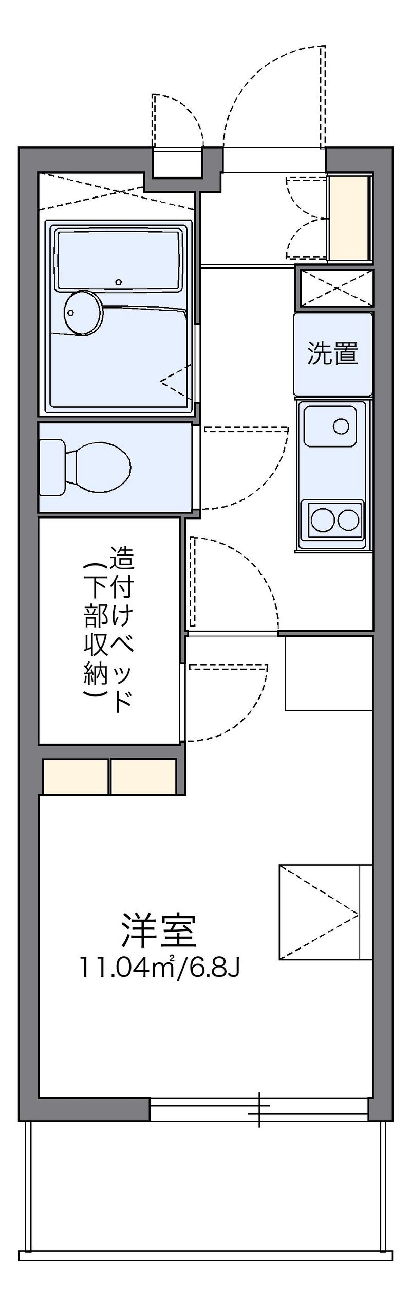 レオパレスエクセル御幣島 間取図
