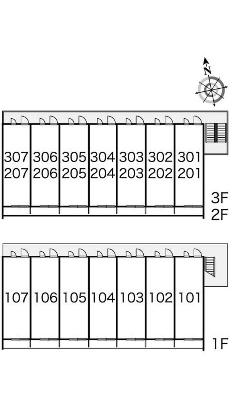 レオパレス小田井 間取り配置図