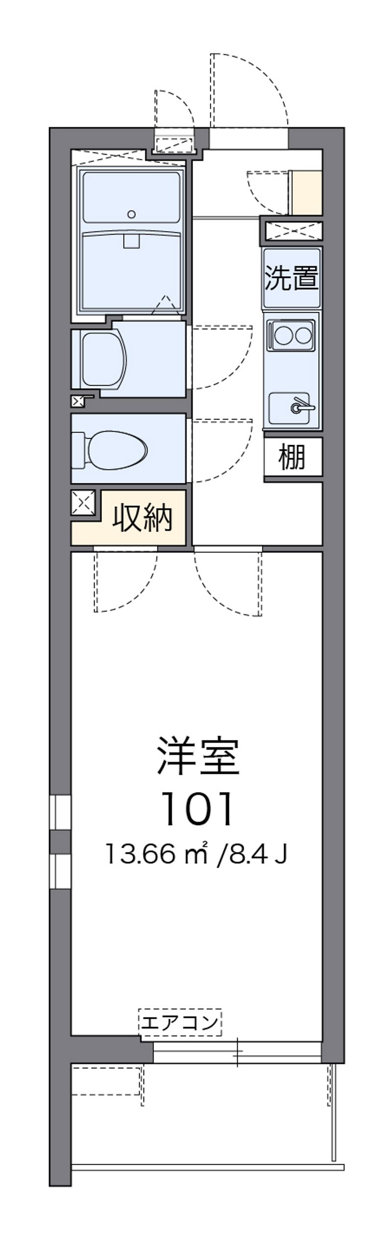 クレイノＴハウス　弥生町 間取図