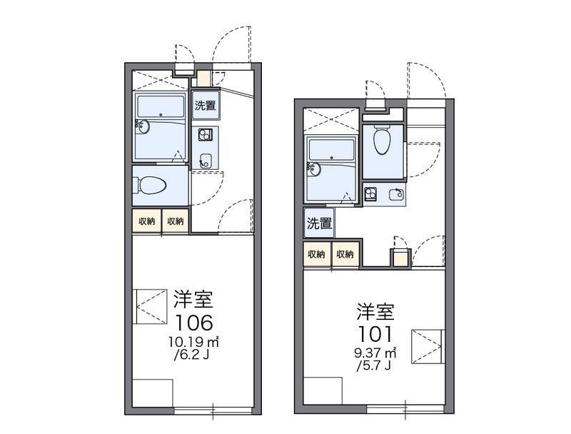 レオパレスポートサイド 間取図