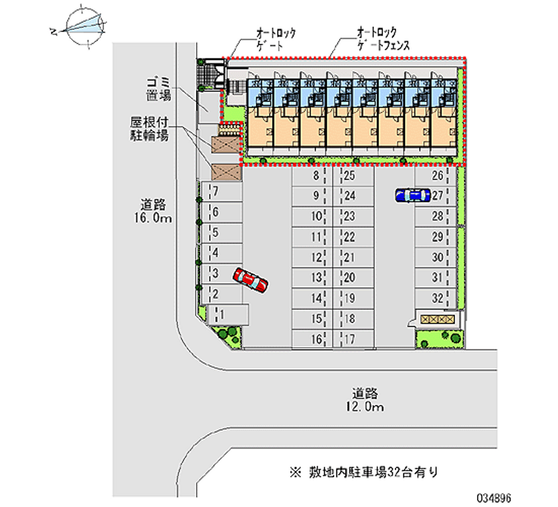 34896 Monthly parking lot