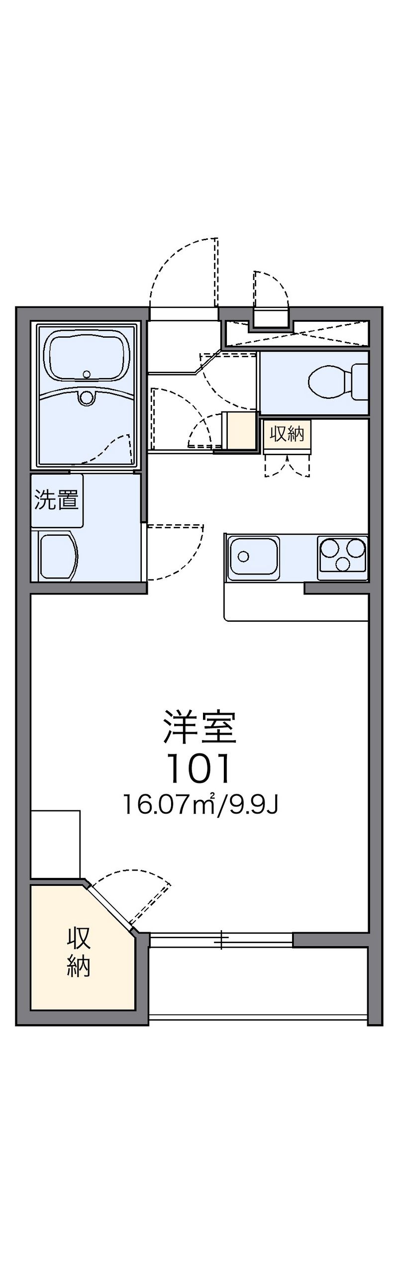 レオパレスプルンニー　Ａ 間取図