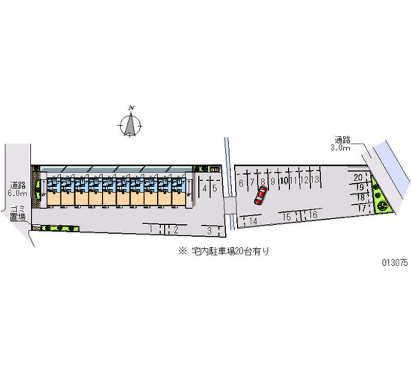 13075 Monthly parking lot