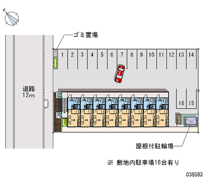 レオパレスギルビーＭ 月極駐車場