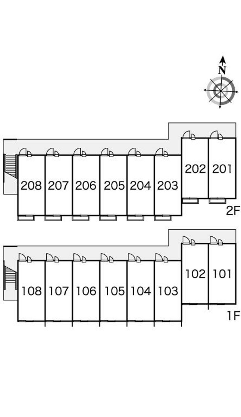 レオパレスノースアイランド 間取配置図