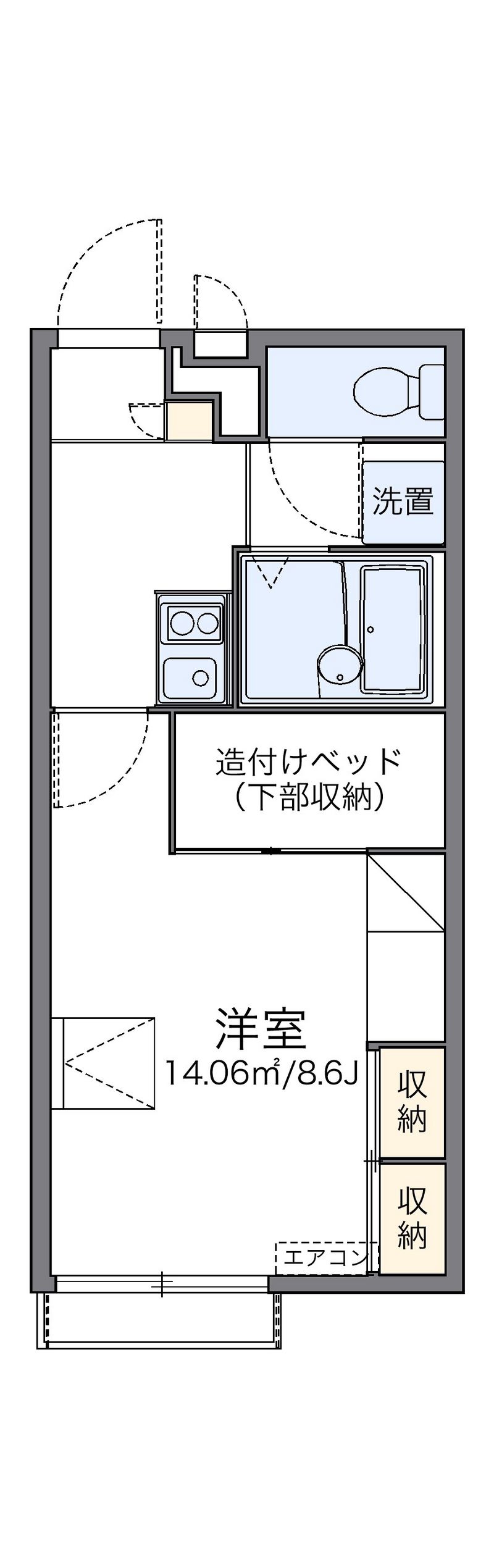 レオパレスマメーズ柴 間取図