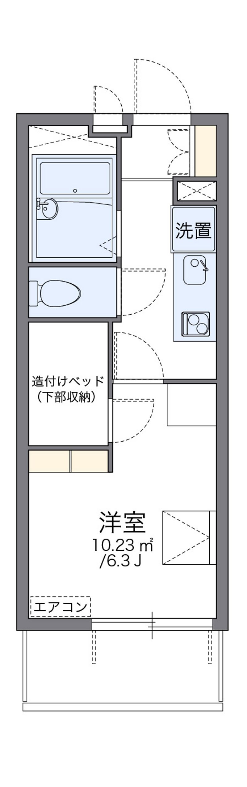 レオパレスひらかた 間取図