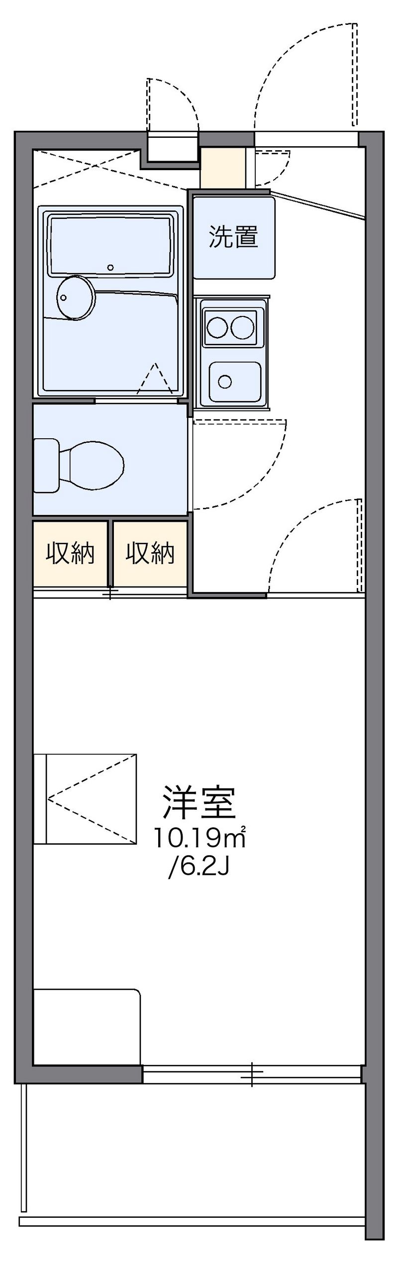 レオパレスニュー千葉ハイツ　Ｂ 間取り