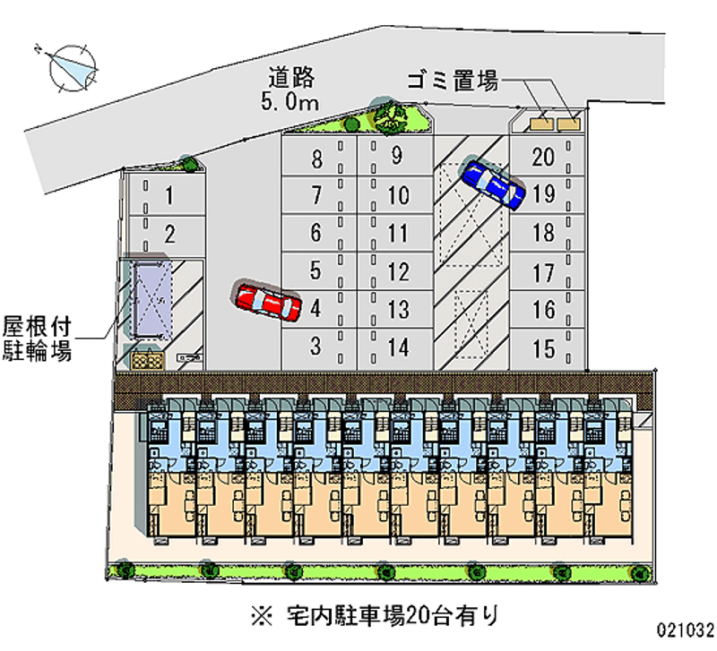 レオパレス喜太郎Ⅱ 月極駐車場