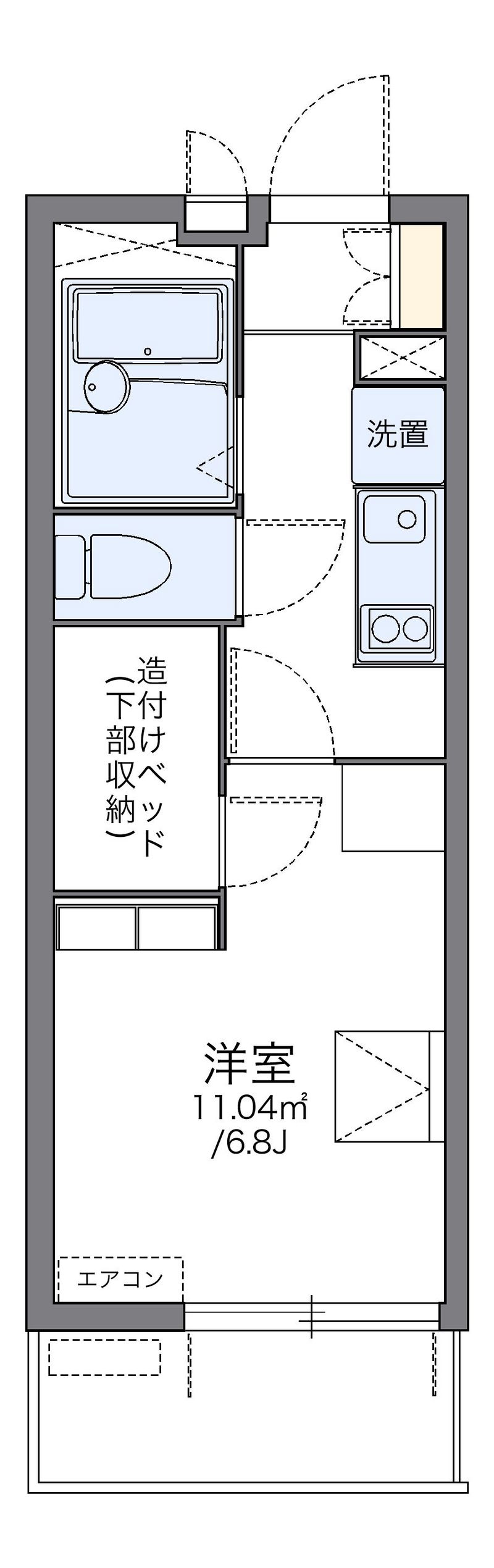 レオパレスＡｒｃａｄｉａ　Ｂ 間取図