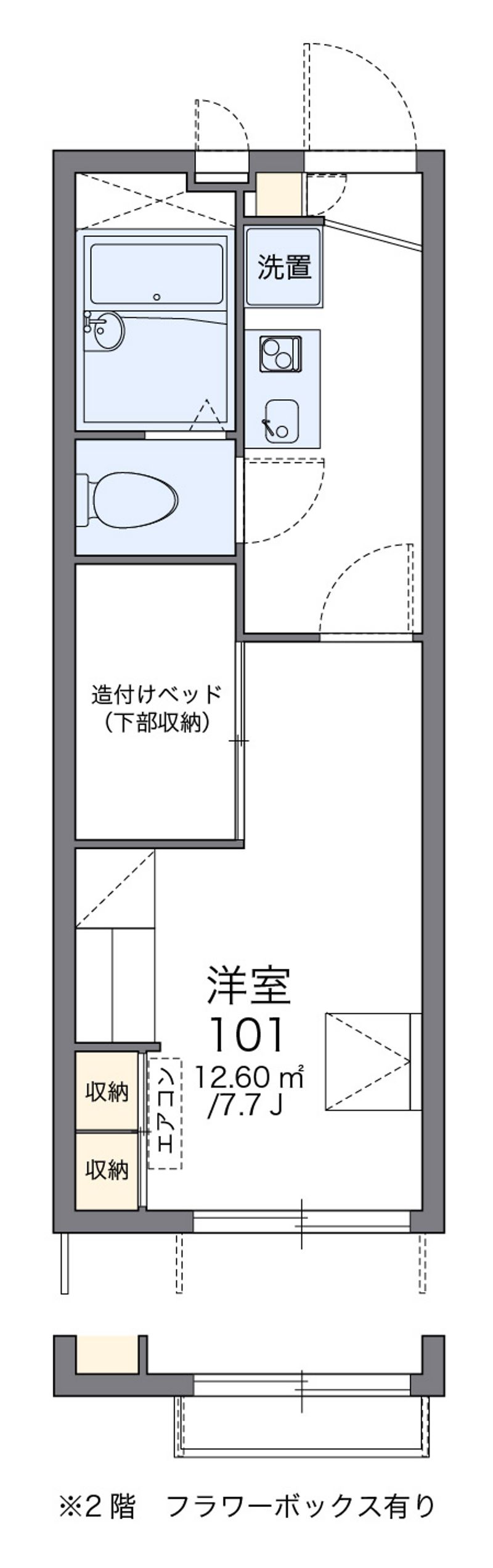 レオパレスエムズ　南阿佐ヶ谷 間取図