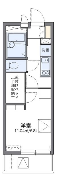 レオパレス岸町 間取り図