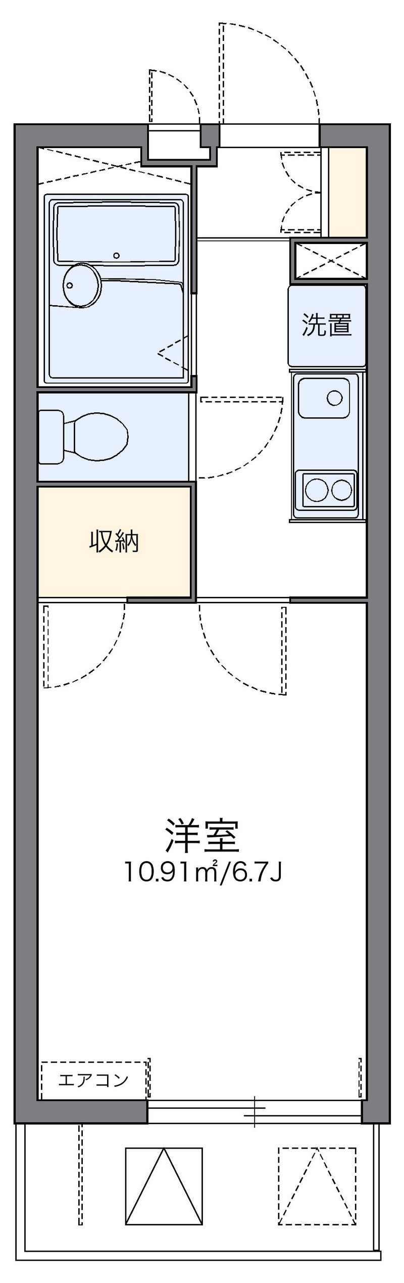 レオパレスフィエスタＹ１０２ 間取図