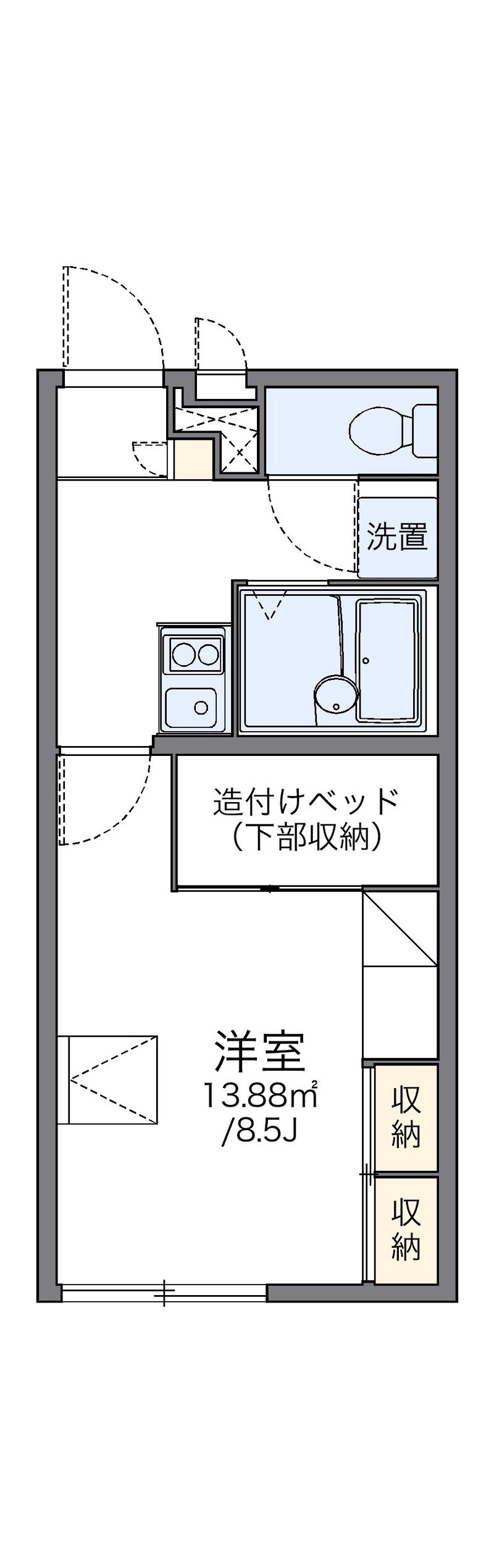 レオパレスグレイス 間取図