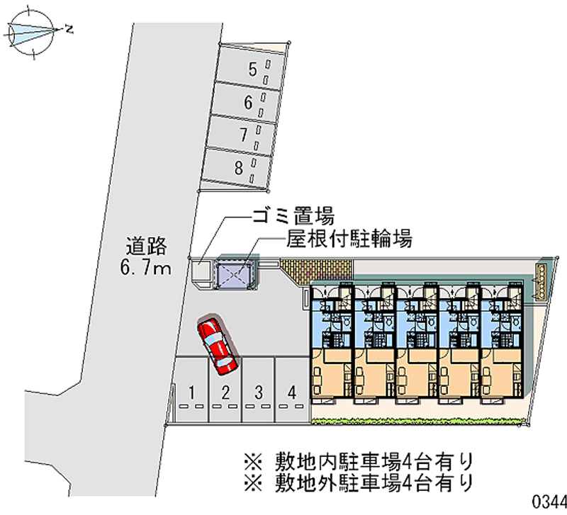 レオパレス沢田南 月極駐車場