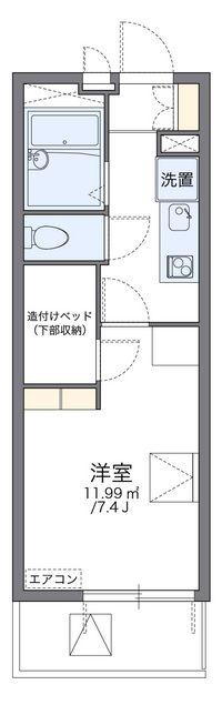 レオパレスグランディオーソ 間取り図