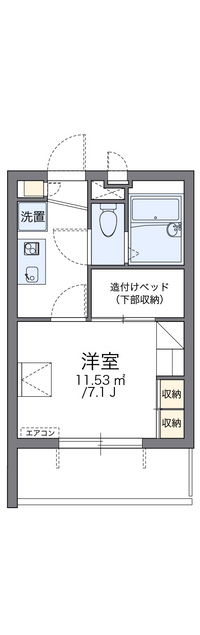 レオパレスハーバーサイドＷ棟 間取り図