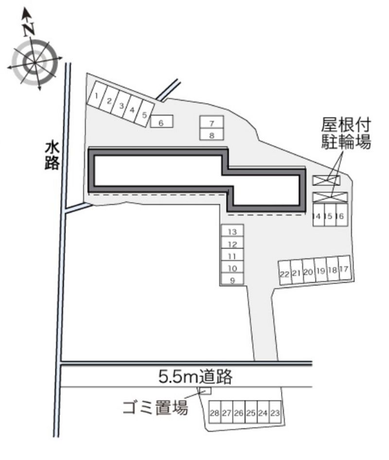 レオパレスｎｅｗ伊部 駐車場