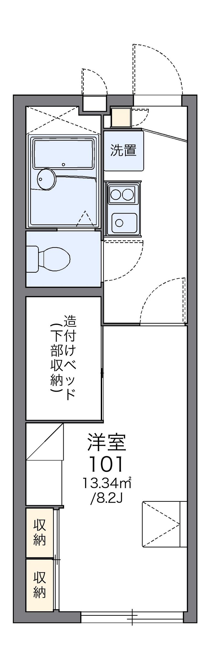 レオパレスらくしん 間取図