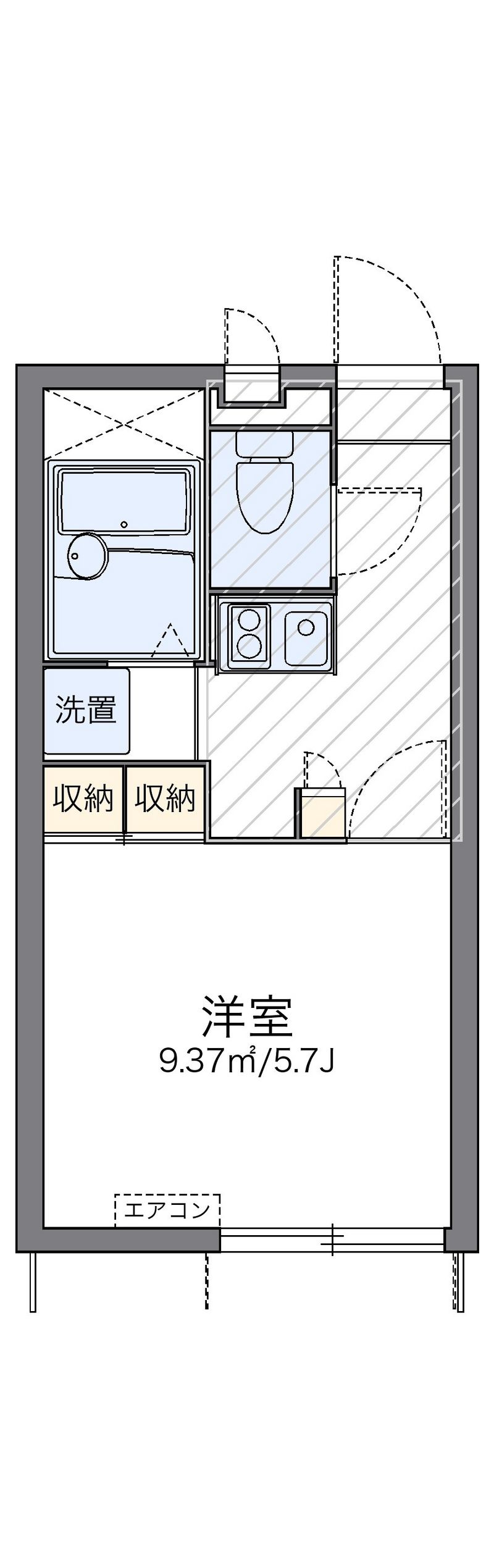 レオパレスフリーダム南金目Ⅷ 間取図