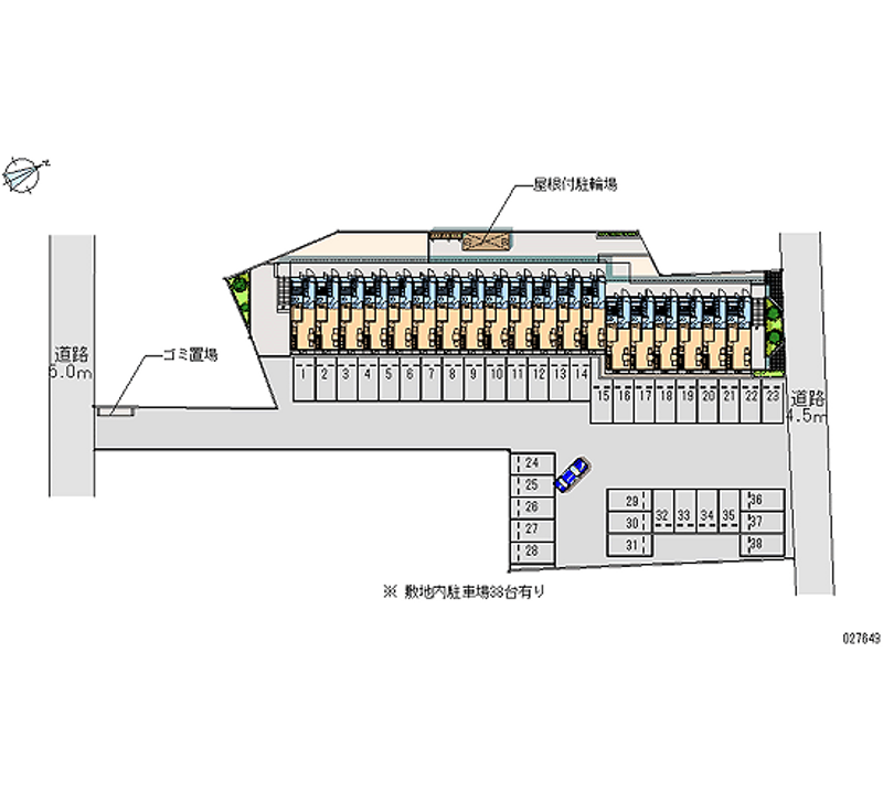 レオパレスサニーコート北新田 月極駐車場