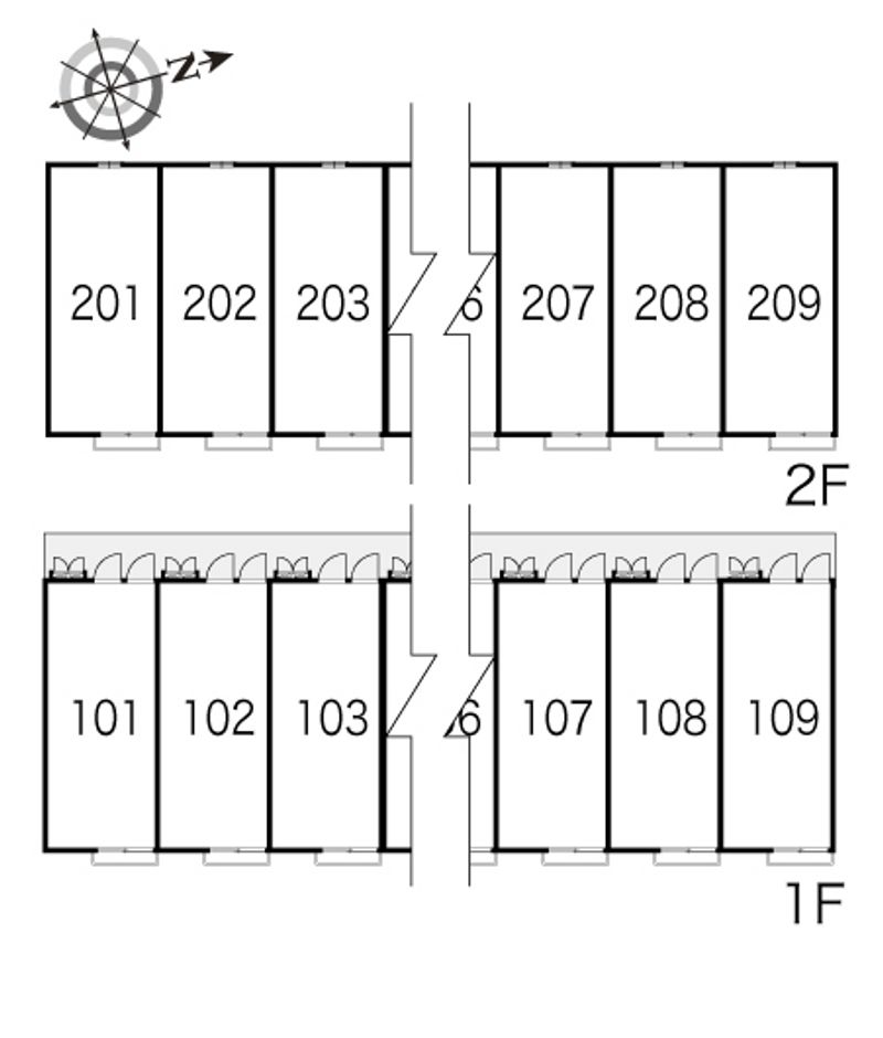 レオパレス楠見中 間取配置図