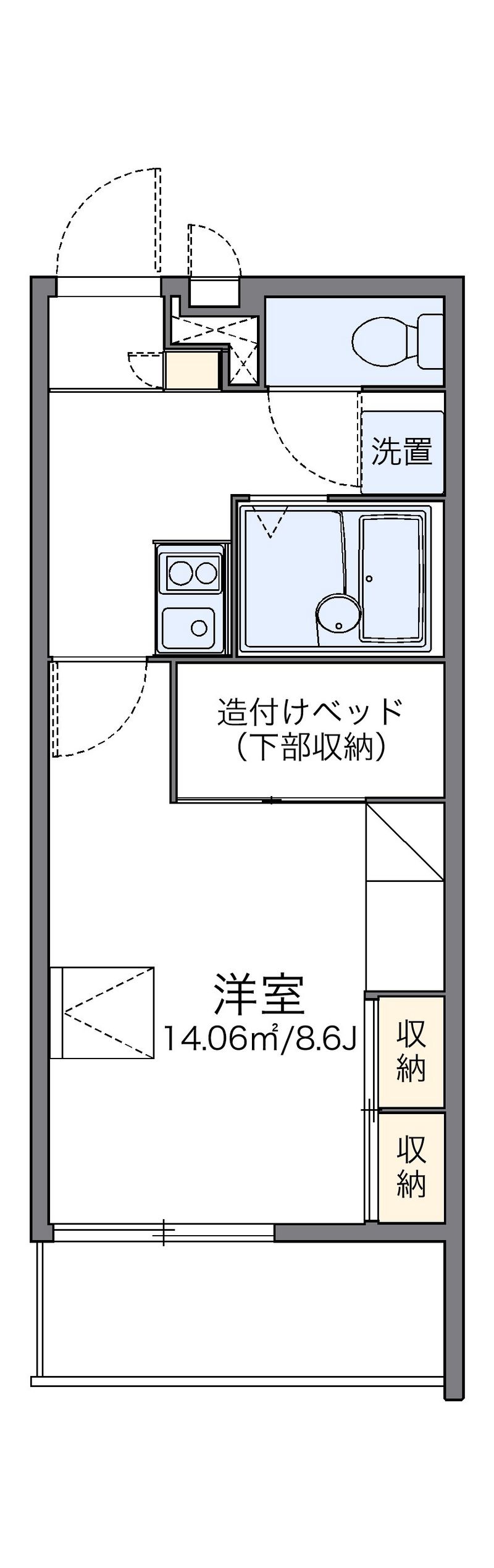 レオパレスカヴェルナ 間取図