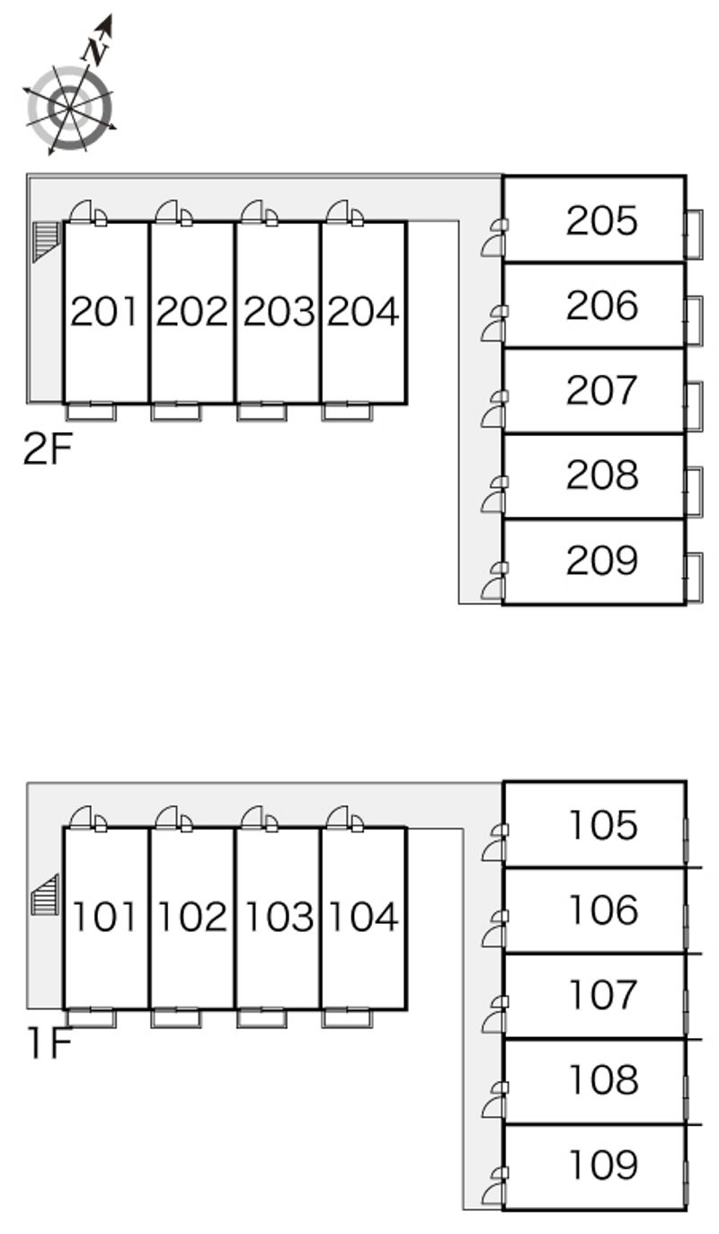 レオパレス志野の里 間取配置図