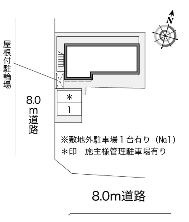 レオパレスコーポ川岸 配置図