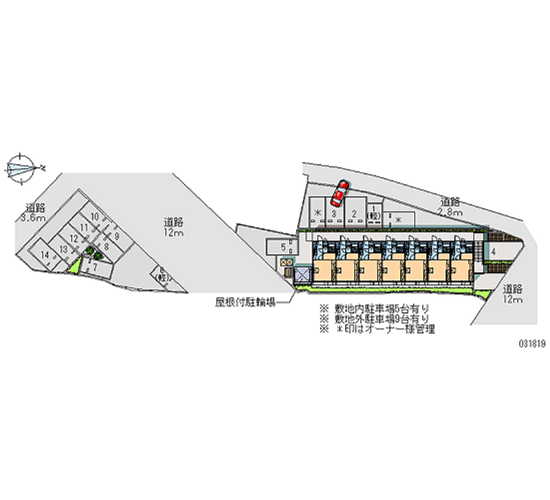 レオパレスＡＳＡＭＡ７ 月極駐車場